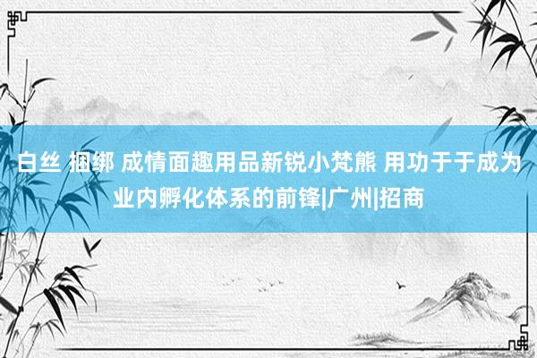 白丝 捆绑 成情面趣用品新锐小梵熊 用功于于成为业内孵化体系的前锋|广州|招商